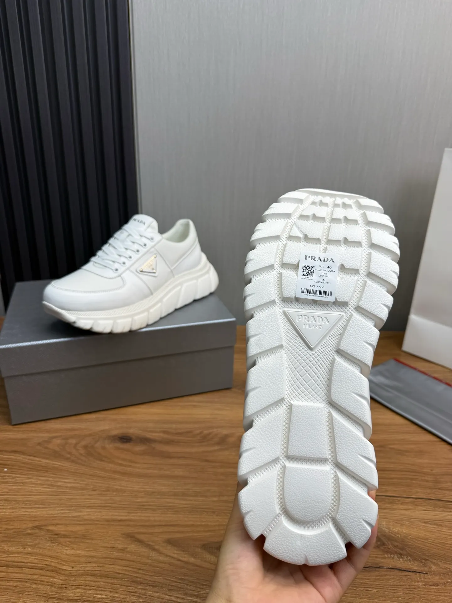 Men's shoes 💰580💰 [PRADA] Men's shoes are popular in the counter, official website is synchronized, 1 high-quality shipment ✔️Imported cowhide fabric + cowhide lining, 1🆚1 replica, original sole, 38-45 (45 customized, non-refundable)